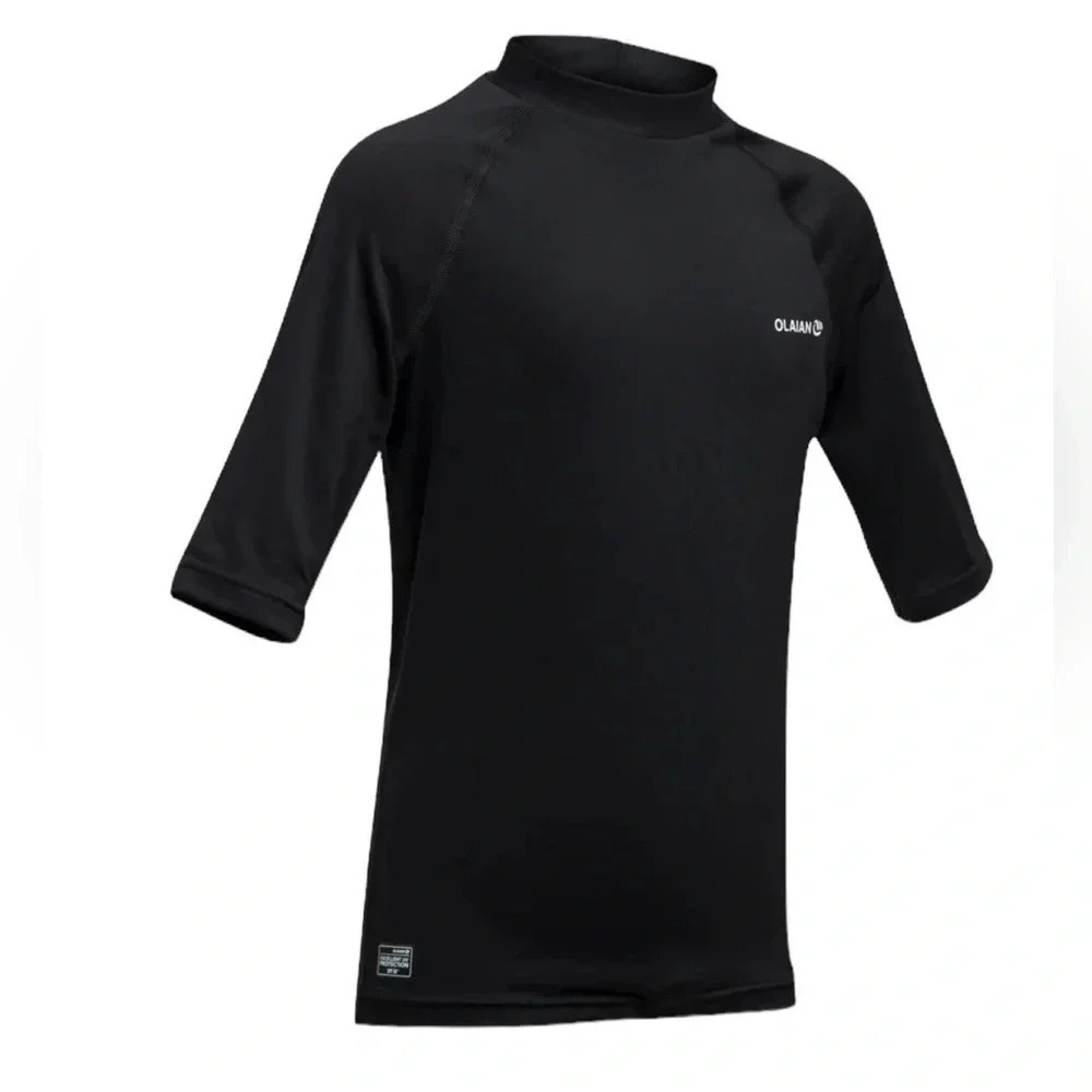 Long Sleeve Surfing T-Shirt UV Rash‎ Guard Kid's Size 4 Black New with Tags​
